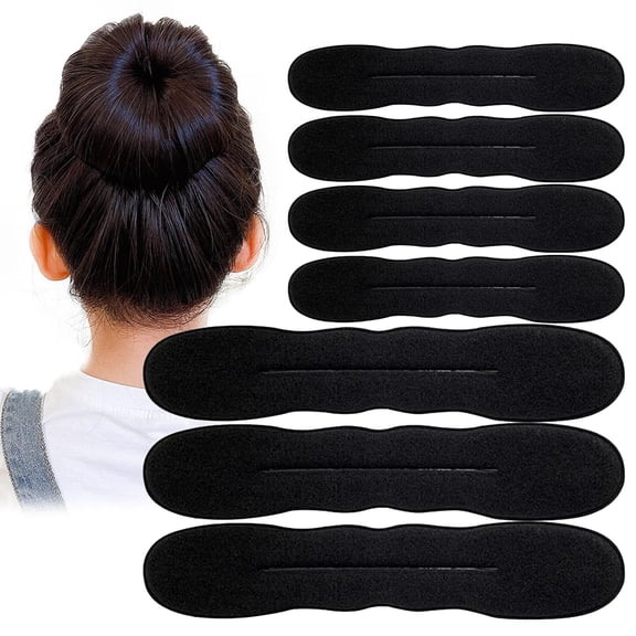 10PCS Hair Bun Maker for Women, Magic Snap Roll Sponge Curler Clips, Easy onut Twister, Ballet Buns, French Twist, Upo's, Waves & more - Strong, Flexible, Reusable