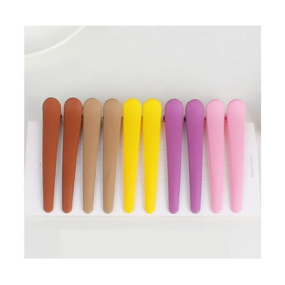 10PCS Hair Clips for Styling,Colorful Plastic Duckbill Alligator Hair Barrettes Pins with Duck Teeth,Non-Slip Design with Hair Comb,Hair Accessories Hairpins Set for Women Girls