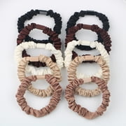10PCS Hair Scrunchies for Women Girls Elastic Hair Ties Stretchy Hair Rubber Bands for Ponytail Holders Thin Thick Wavy Curly Hair