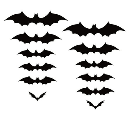 10PCS Halloween Bats Decoration, Halloween Bats Wall Décor Bats Stickers Wall Decals PVC 3D Wall Bats Scary Stickers Halloween Party Decorations Indoor Outdoor DIY Home Window Door Décor