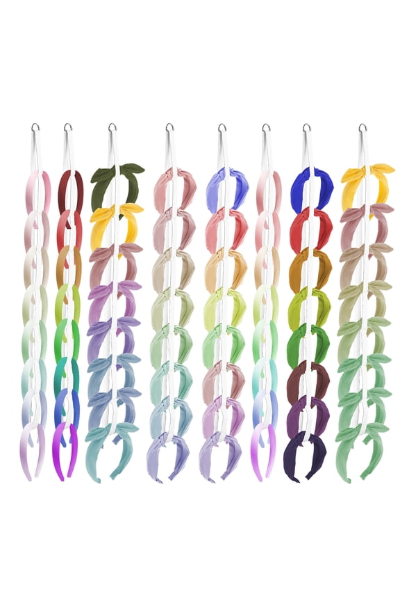 10PCS Headband Holder Organizer for Girl,Hanging Hairband Storage for Women,White Hair Hoop Display Hair Accessories Organizer Bedroom College Dorm Decor