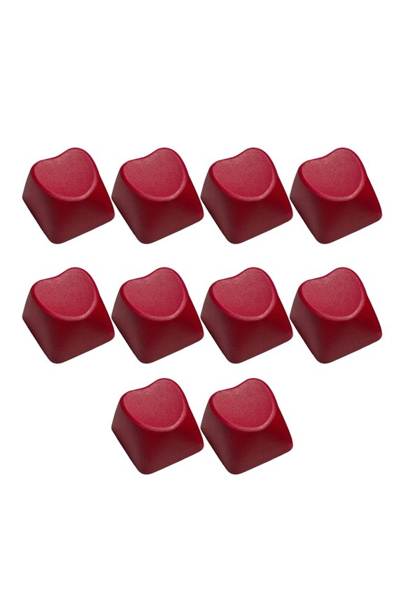 10PCS Heart Shape Keycaps 1U Layout Ergonomic PBT Construction for Mechanical Keyboards