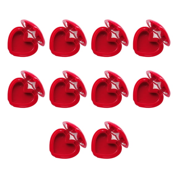 10PCS Heart Shaped Lipstick Cases With Mirrored Portable Travel Cosmetic Containers For Lip Balm And Makeup Accesories