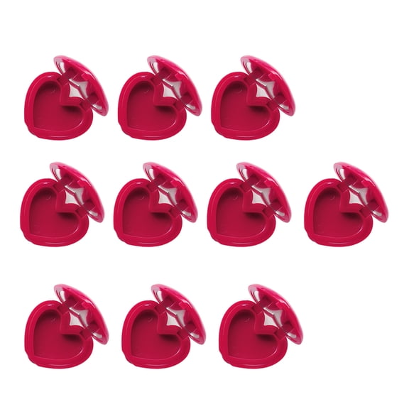 10PCS Heart Shaped Lipstick Cases With Mirrored Portable Travel Cosmetic Containers For Lip Balm And Makeup Accesories