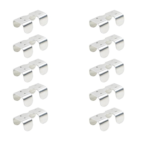10PCS Heavy Duty Double Rope Clamp Galvanized Twisted Metal Braided Rope End Clamp Wire Rope Clip Fastener Hardware Accessories Suitable for Making Pet Leashes Mudguard Ropes 1/2 Inch