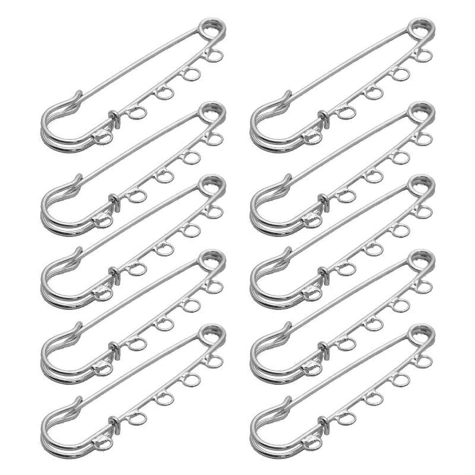 10PCS Heavy Duty Safety Pins Brooch Pins with 5 Holes for Blankets ...