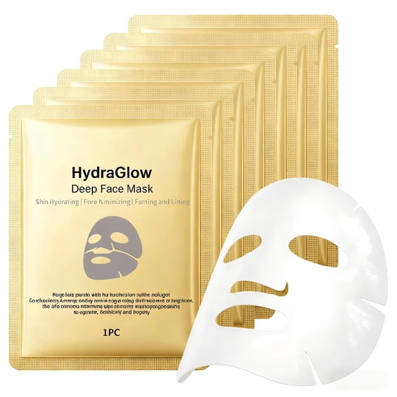 10PCS HydraGlow Deep Face Mask, Skin Hydrating, Pore Minimizing, Firming And Lifting, Delivers Deep Hydration, Firms And Lifts Skin, Enhances Skin Texture And Radiance, Daily Facial Care