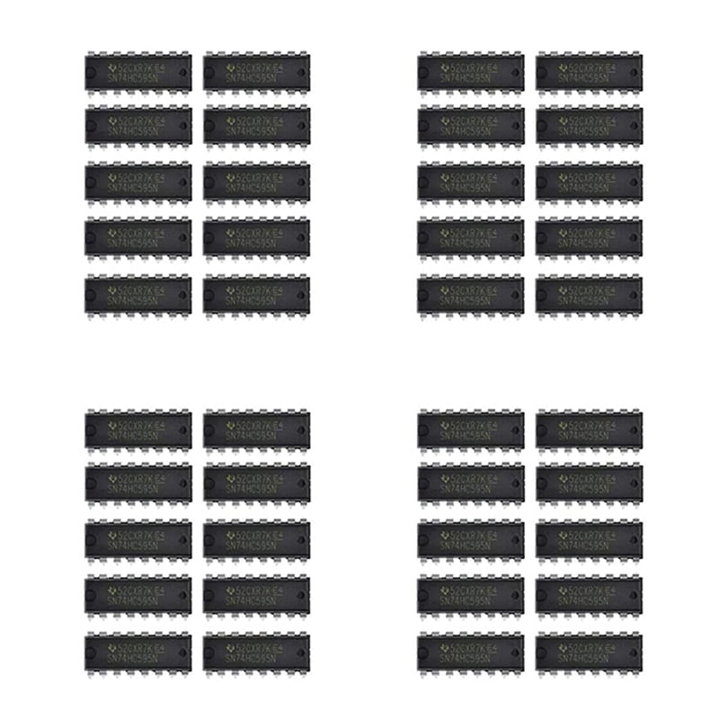 Produktbild von 10 Stück 74HC595 Schieberegister – SN74HC595N DIP-16, 8-Bit, 34 Ns Verzögerung, ±6 MA Treiberstrom, Für Digitale Schaltungen