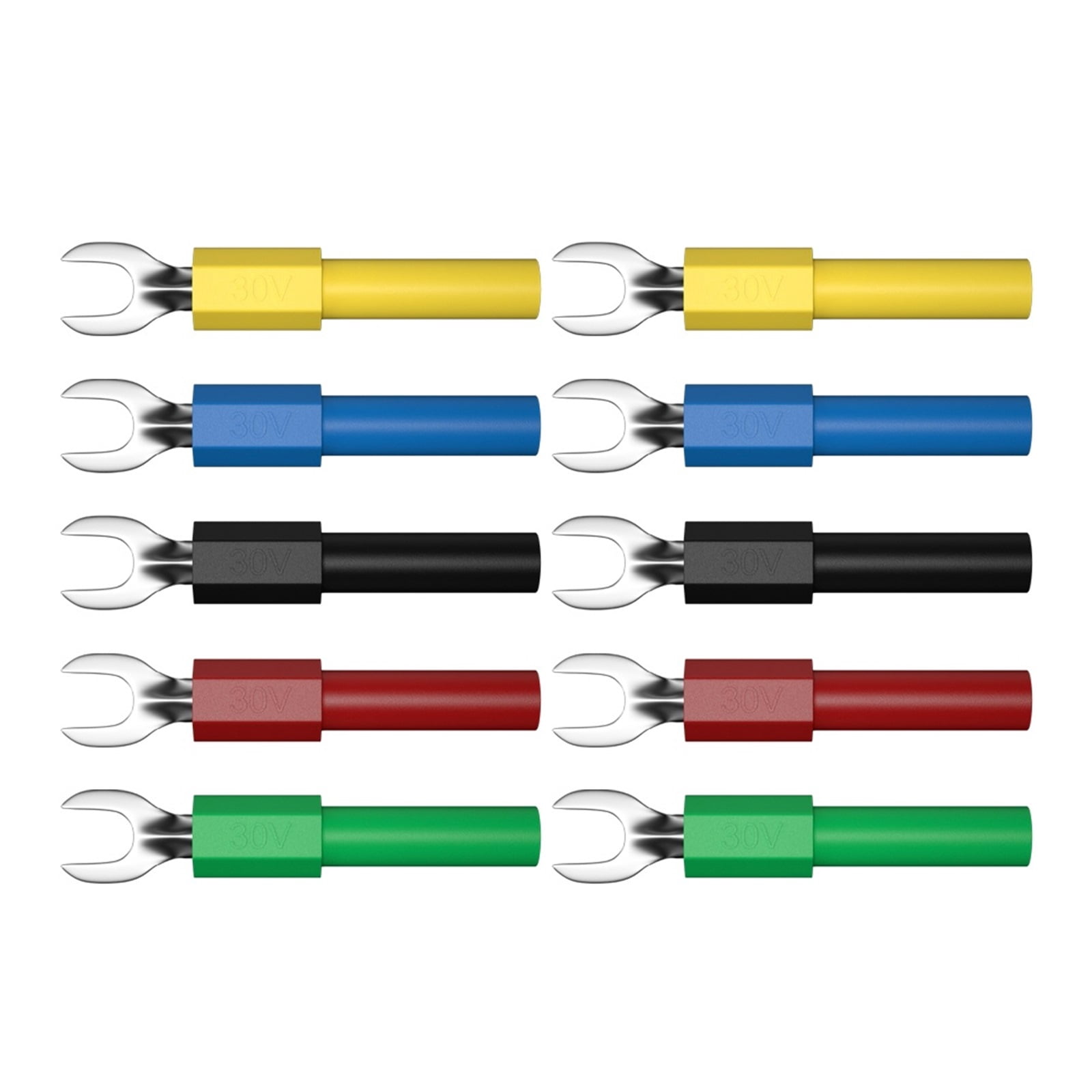 10PCS Insulated Fork Spade U-Type Wire Connector Electrical Crimp ...