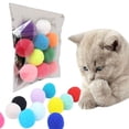 thumbnail image 1 of 10PCS Interactive Cat Toys Ball, Quiet Elastic Polyester Cat Balls, Colorful Noiseless Cat Toy for Kitten Cats Indoor Play, 1 of 4