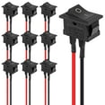 thumbnail image 1 of 10PCS KCD1-01 Pre-Wired On/Off Boat Switch Toggle Switch 2 Pin 6A/250V 10A/125V AC Mini Square Toggle Switch for Auto Cars, 1 of 6