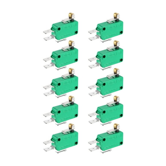 10PCS KW3-OZ SPDT NO NC Short Roller Lever Type Micro Limit Switches