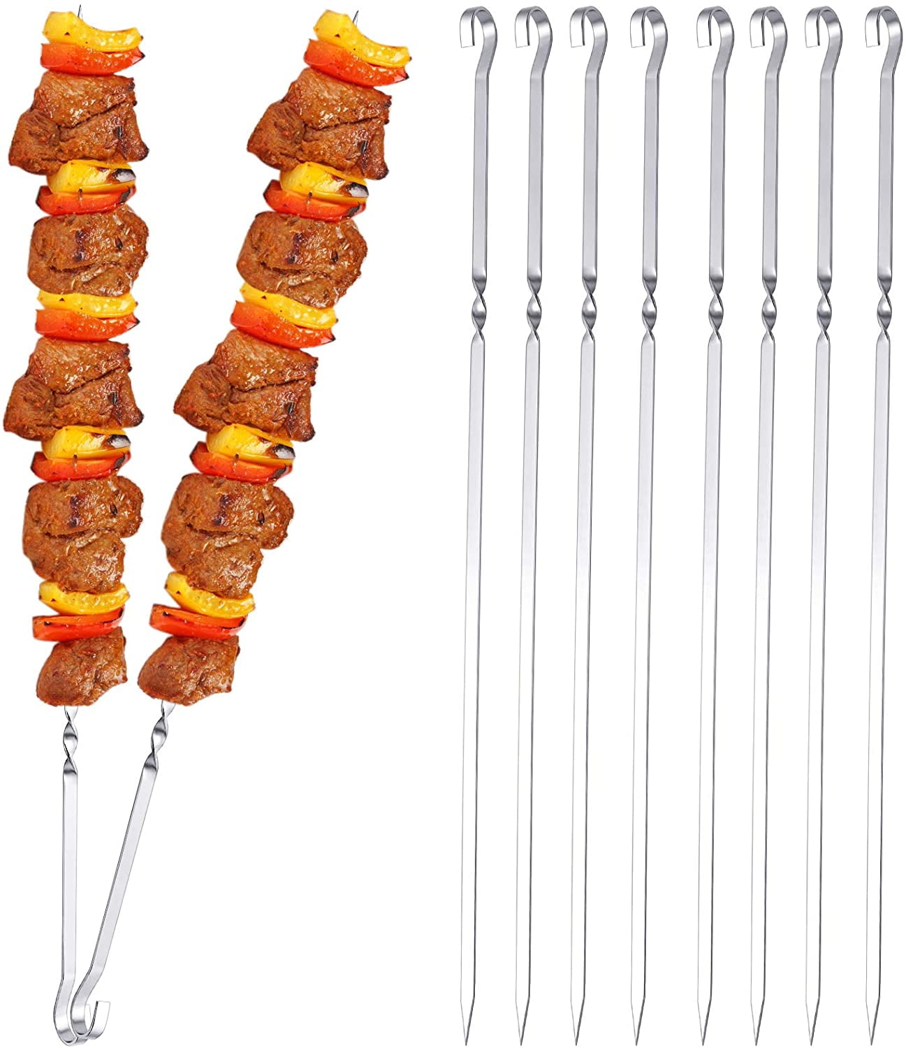 Funny Skewers For Barbecue Reusable Grill Stainless Steel Skewers Shish  Kebab Bbq Camping Forks Gadgets Kitchen Accessories Tool - Barbecue Clip -  AliExpress