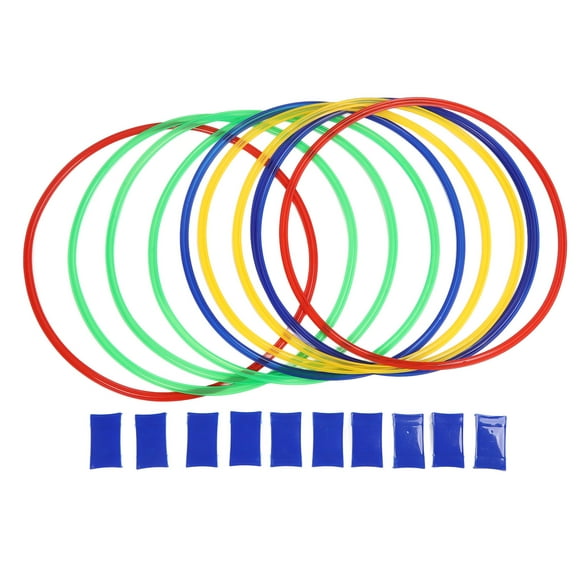 10PCS Kids Exercise Hoops Jumping Hopscotch Game Rings for Sensory Training Physical Fitness Dia 47cm / 18.5in