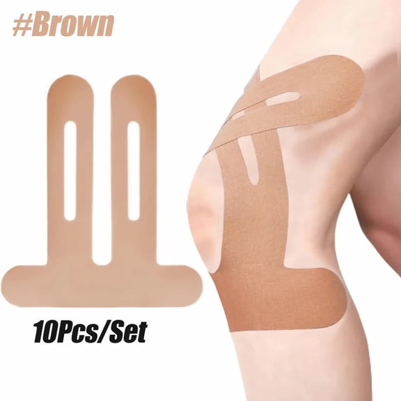 10PCS Kinesiology Tape for Knees, Waterproof Breathable Elastic Athletic Tape for Running Support