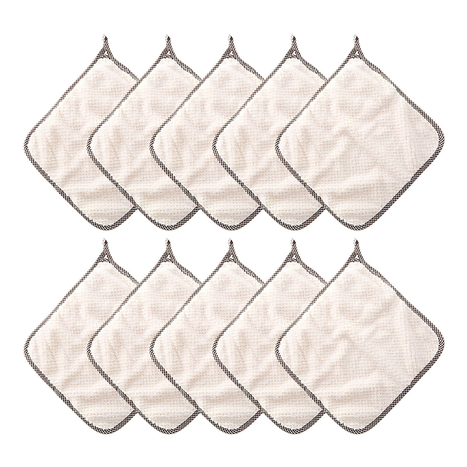 10PCS Kitchen Cleaning Rags Can Be Hung Coral Velvet Rags Kitchen