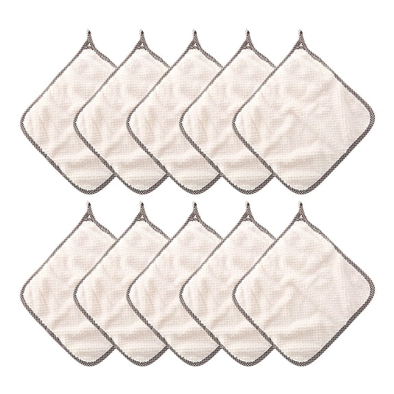 10PCS Kitchen Cleaning Rags Can Be Hung Coral Velvet Rags Kitchen Cleaning Scouring Pads Rags Absorbent Thickened Cleaning Rags Carpet Scrub Brush Boot Brush Outdoor Scented Beads Laundry Cookware