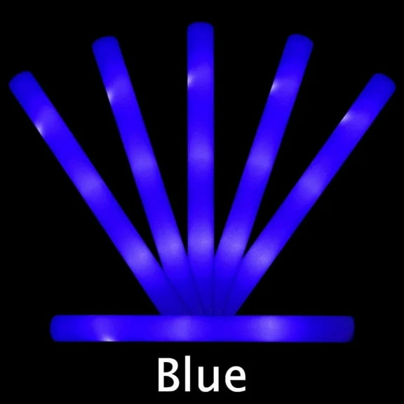 10PCS LED Glow Sticks Bulk Colorful RGB Glow Foam Stick light Stick Cheer Tube Dark Light for Concerts Birthday Wedding Party