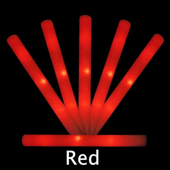 10PCS LED Glow Sticks Bulk Colorful RGB Glow Foam Stick light Stick Cheer Tube Dark Light for Concerts Birthday Wedding Party