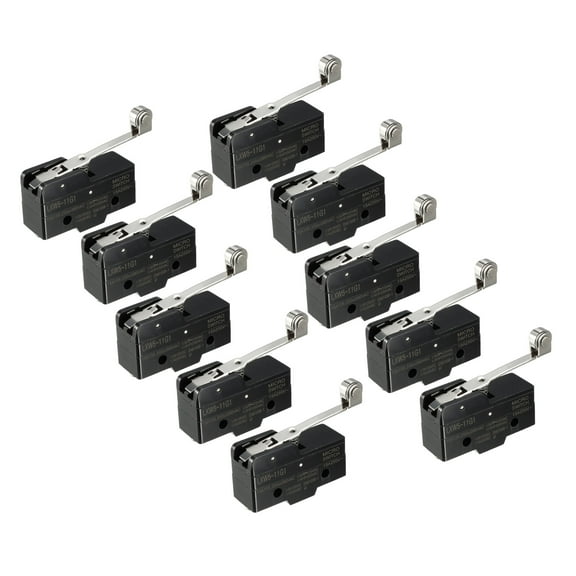 10PCS LXW5-11G1 1NO + 1NC Long Hinge Roller Lever Micro Switches