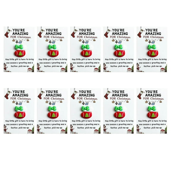 10PCS Little Pocket Christmas Card Festive Embrace Cards for Holiday Greetings and Home Decoration Ideal for Sending Warm Wishes During Christmas Season