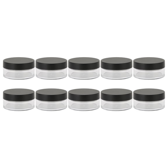 10PCS Loose Powder Jars Plastic Cosmetic Sample Containers Empty Box Circular Portable