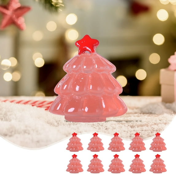 10PCS Luminous Christmas Tree Decorations Desktop Christmas Tree Models Hanging Ornament Christmas Gifts for Holiday Wedding Party Decor Up to 65% off Clearance