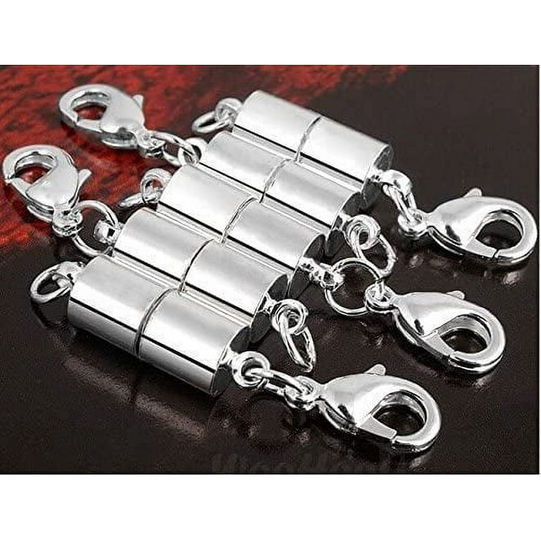 10pcs Strong Magnetic Clasps Clever Clasp Built-in Safety Magnetic Lock  With Lobster Clasp For Jewelry Making Diy