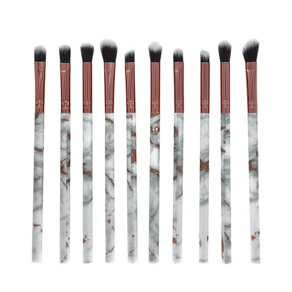 10PCS Makeup Brush Set - Professional Face Eye Shadow Eyeliner Foundation Blush Brushes, Make Up Brushes for Women, Makeup Brush Kit, Cosmetic Brush Set, Beauty Tools, White Marble