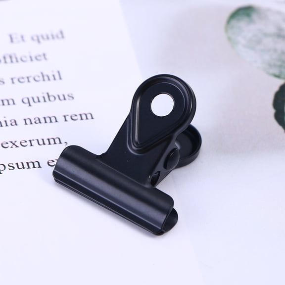 TABLZONE Binder Paper Clip Metal Clips For Paper Black 10Pcs