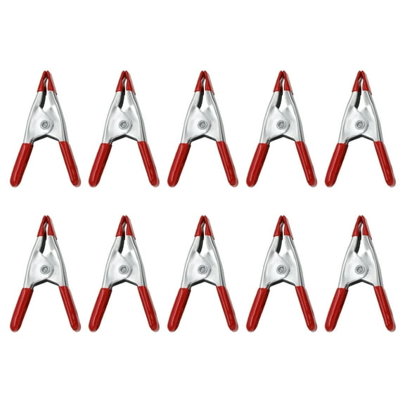 10PCS Metal Spring Clamps 2" Clip Soft Plastic Tips Grip Photos Craft Clips Tool