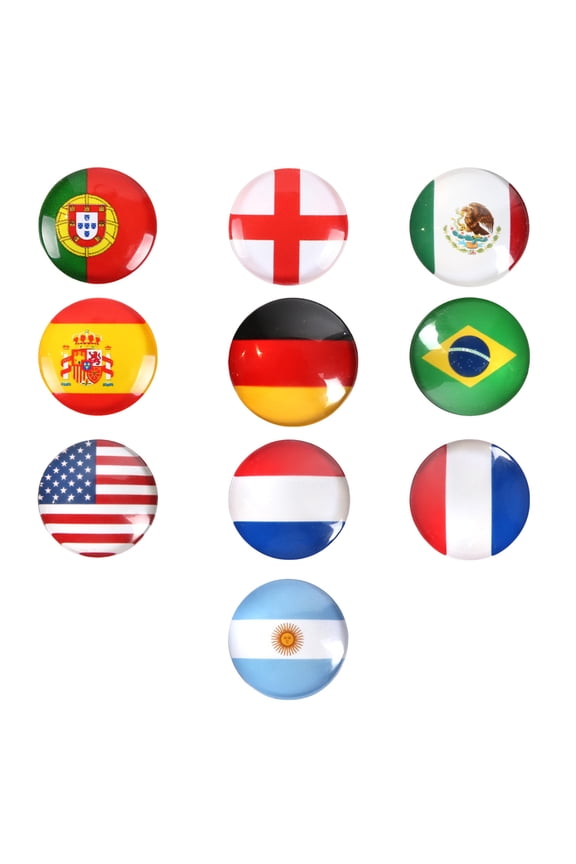 10PCS Mexico Flag Pin Round 1 Inch,Lapel Pins Souvenir Badge for Hat Clothes Backpack,County Flag Brooch Accessories Party Favors,Patriotic Pin Accessories for Men/Women