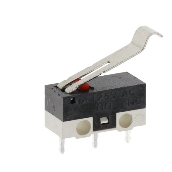 10PCS Micro Limit Switch Momentary Push Button Switch 1A 125V AC Mouse Switch 3Pins Long Handle Roller Lever Arm 12X6X6MM