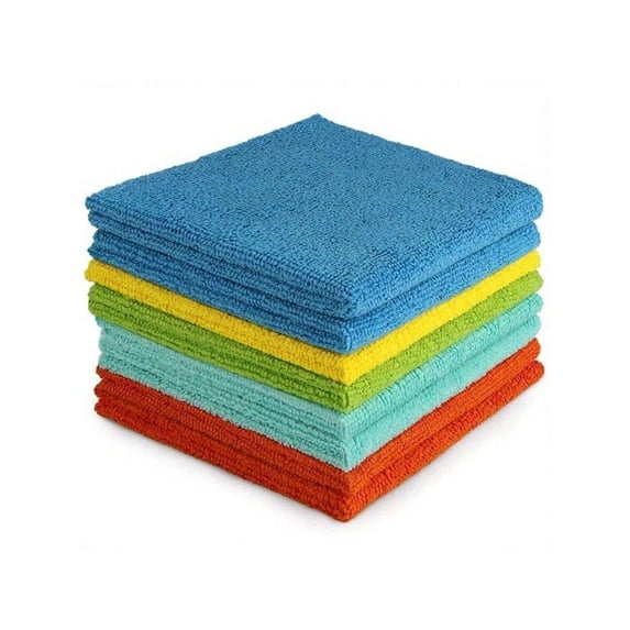 10PCS Microfiber Cleaning Cloths - 30x30cm Absorbent Towels for Kitchen, Bathroom & Home Cleaning (Random Colors)