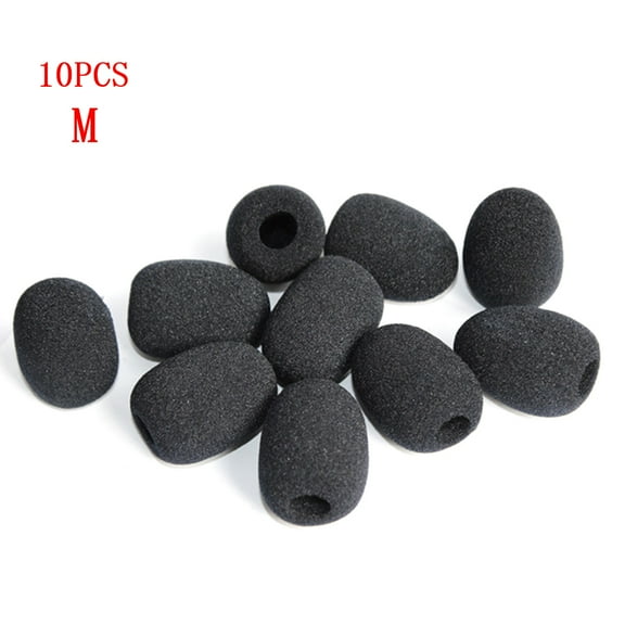 10PCS Microphone Windscreen Sponge Cover Headset Mic Foam Cover Protective for Gooseneck Meeting Microphone