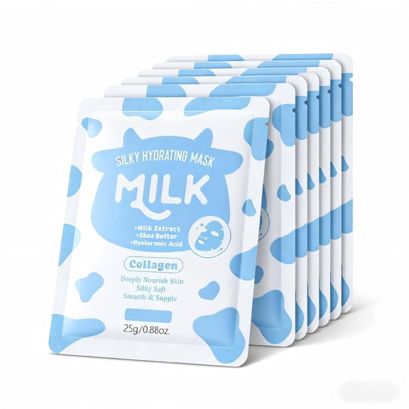 10PCS Milk Silky Hydrating Mask, Deeply Nourishes Skin, Delivers Silky Soft Texture, Leaves Skin Smooth And Supple, Boosts Skin Hydration, Gentle Formula, Ideal For Daily Facial Care