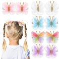 thumbnail image 1 of 10PCS Mini Butterfly Hair Clips, Tulle Mesh Hair Bow Pins Butterfly Hair Barrettes Wedding Hair Accessories for Baby Girls Women Halloween Cosplaying Party Decor, 1 of 5