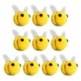 thumbnail image 1 of 10PCS Mini Felted Wool Bumble Bees with Crochet Flowers for DIY Crafts, Party Favors, Home Decor, Handmade Woolen Bee Embellishments 2x2cm, 1 of 8