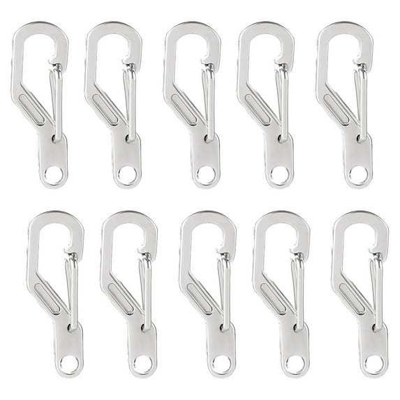 10PCS Mini Hanging Buckle Spring Backpack Clasps EDC Keychain Camping Bottle Hooks Survival Gear