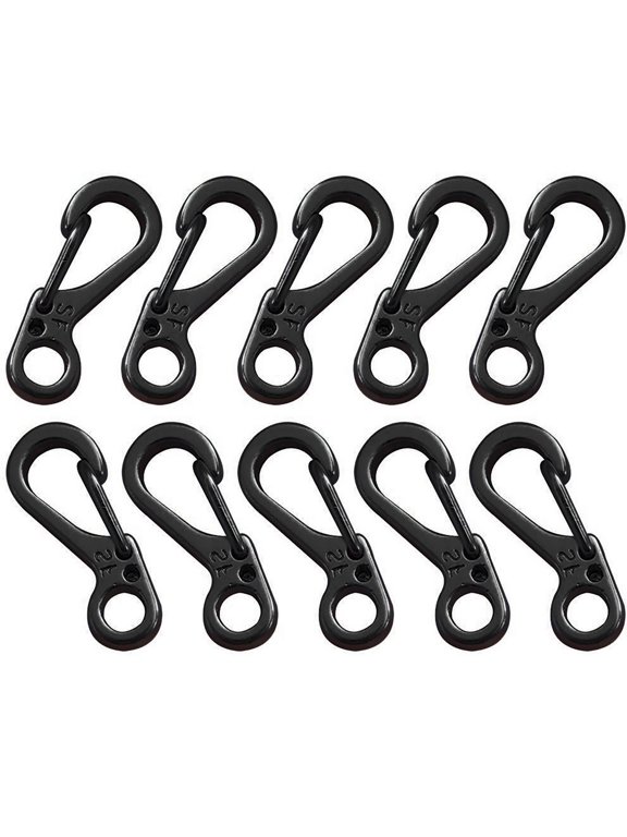 10PCS Mini Outdoor Hanging Hooks, Lightweight Carabiner Clips for Backpacking, Tactical Gear Buckles, Keychain Connectors, Versatile Travel Clips, Multicolor