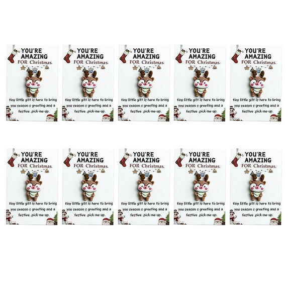 10PCS Mini Pocket Christmas Cards - Festive Holiday Greeting Cards, Cute Small Christmas Note Cards, Perfect for Gift Attachments Holiday Wishes
