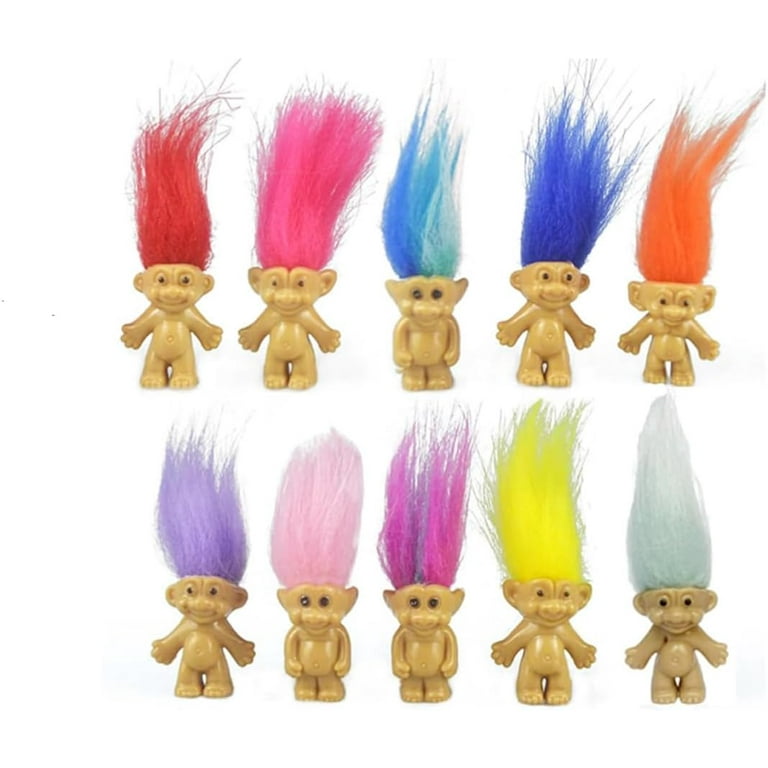 10pcs Mini Troll Dolls PVC Vintage Trolls Lucky Doll Mini Action Figures 1.2