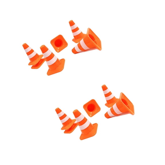 10PCS Miniature Traffics Cones For Landscape Setting Kids Safety Education Toy Realistic Roadblocks Traffics Scene Props