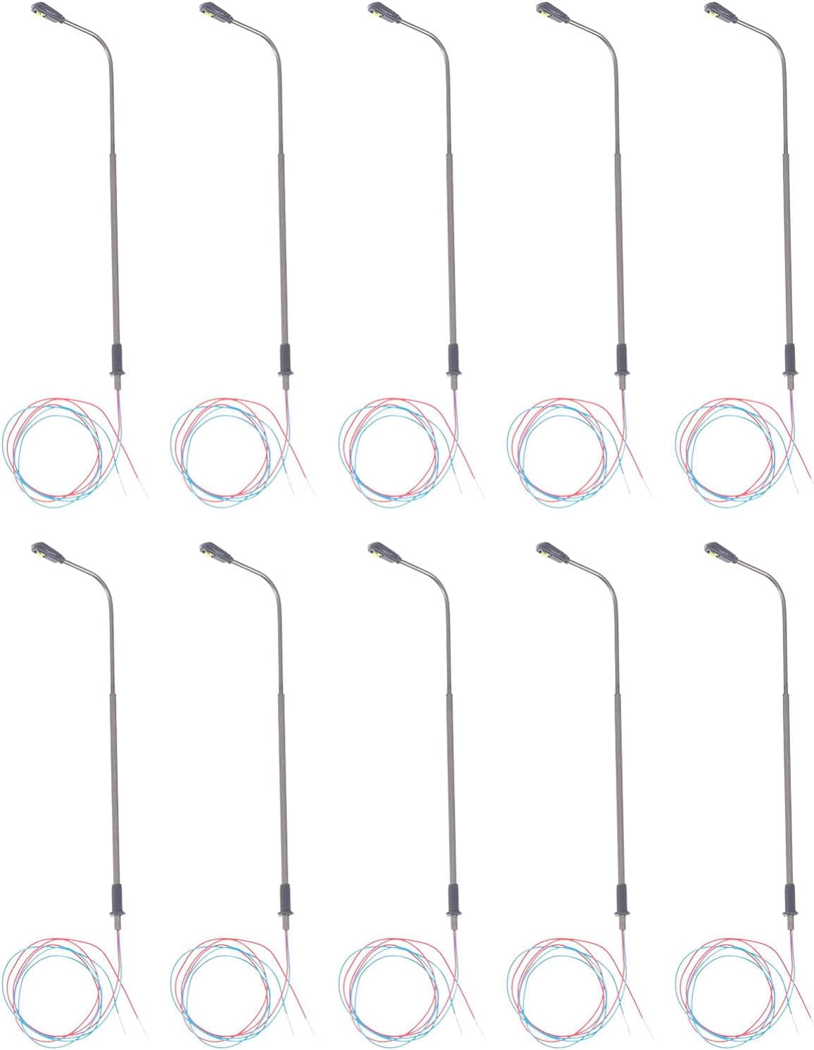 10PCS Model Railway Train Lamp Post 1: 150 Scale Street Lights Scale ...
