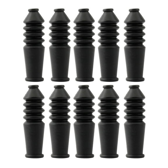 10PCS Mountain Folding V Brake Elbow Dust Brake Line Protection Cover Accessories Rubber Sleeve(Black)
