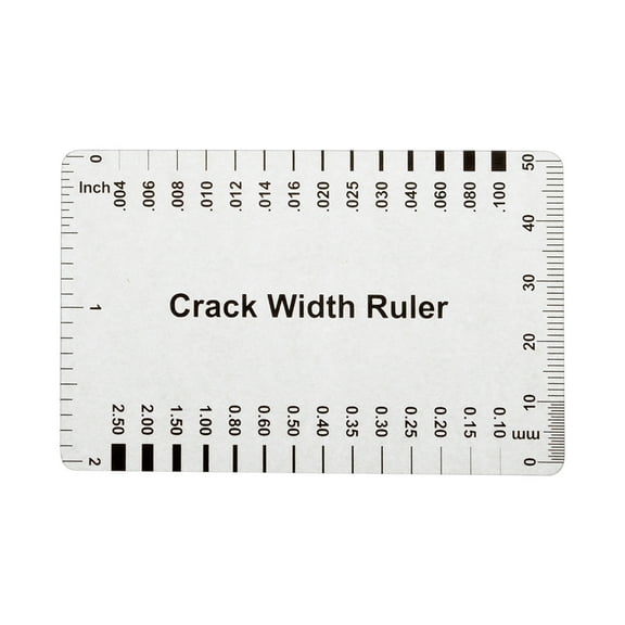 (10PCS) Muka Plastic Concrete Crack Width Ruler-Gloss Clear A
