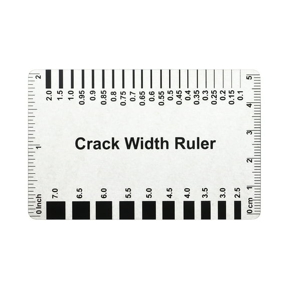(10PCS) Muka Plastic Concrete Crack Width Ruler-Gloss Clear B