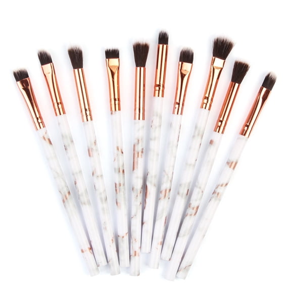 10PCS Multifunctional Makeup Brush Set - Eyeshadow Concealer Powder Blush Foundation Cosmetic Brush Kit, Marble Handle Make Up Brushes for Women, Makeup Brush Set, Beauty Tools + Accessories