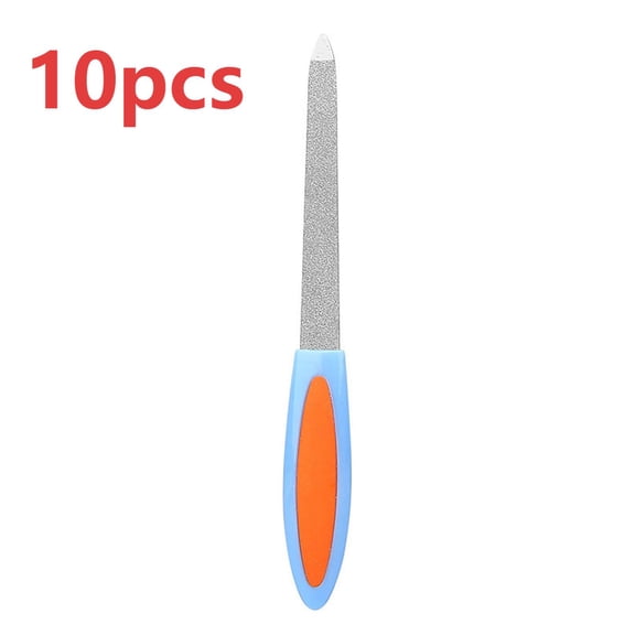 10PCS Nail File Metal Nail Files, Sword-Shaped Metal Nail Files for Women, Stainless Steel with Non-Slip Handle and Sharp Tip