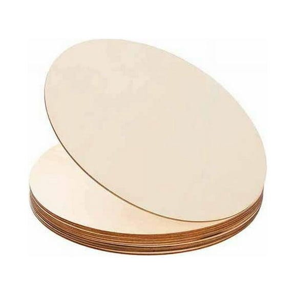 10PCS Natural Wood Pieces Slice Round Unfinished Wooden Discs for Crafts Centerpieces DIY Christmas Ornaments 4inch